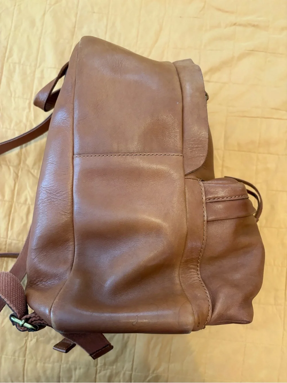 Madewell Cognac Brown Leather Backpack